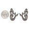 Antiqued Pewter Plated Brass Shy Mermaid Pendants Pair - XXX - P-P42